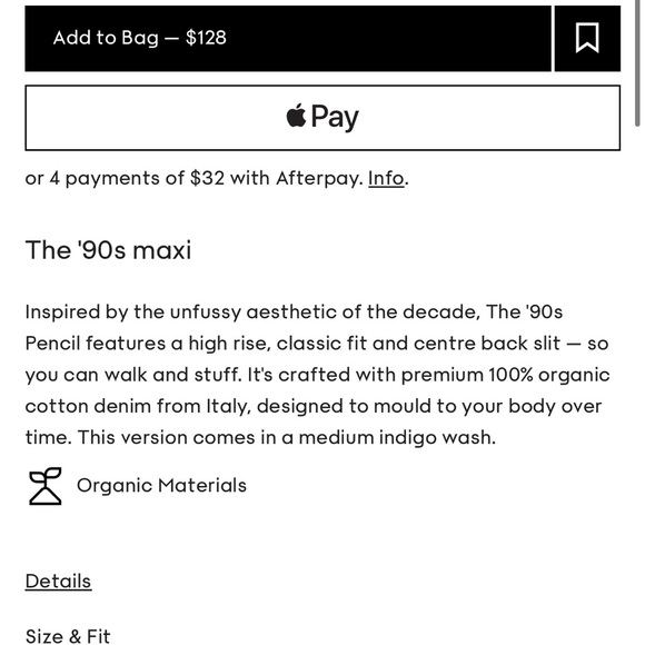 Denim Forum ‘90s pencil maxi denim skirt - Picture 6 of 10